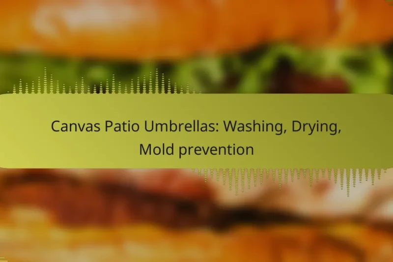 Canvas Patio Umbrellas: Washing, Drying, Mold prevention