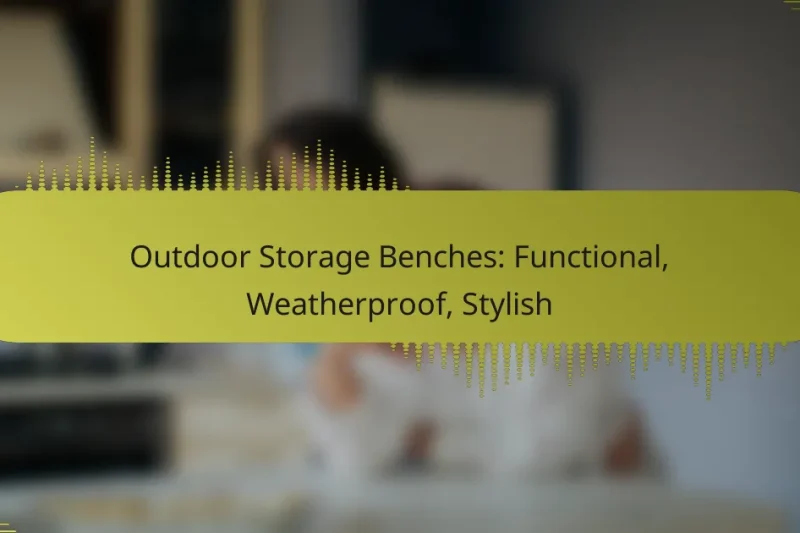 Outdoor Storage Benches: Functional, Weatherproof, Stylish