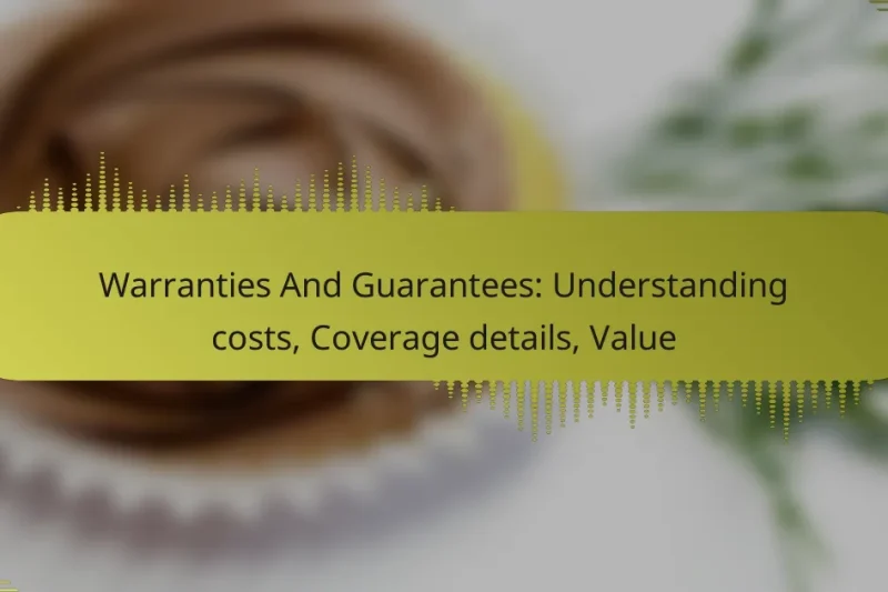 Warranties And Guarantees: Understanding costs, Coverage details, Value