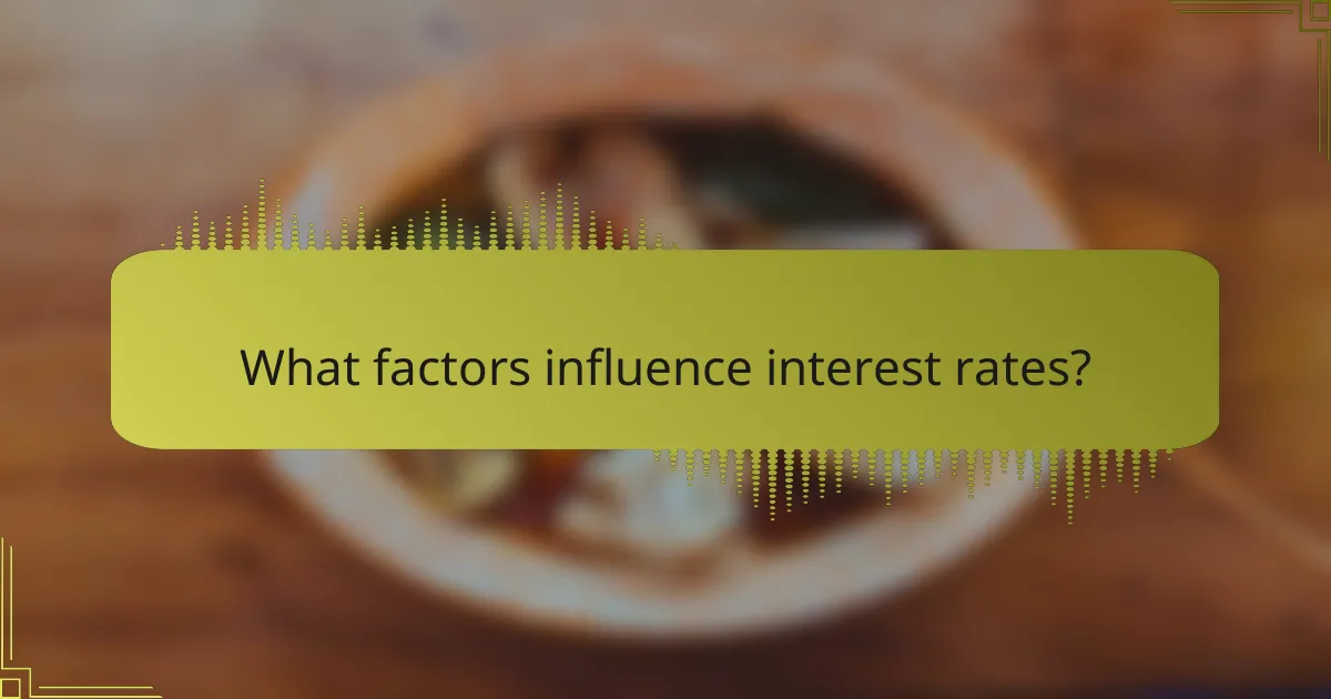 What factors influence interest rates?